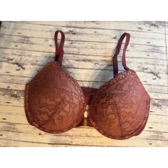 Soma Embraceable Enchanting Lace Brown Size 34DD Underwire Front Closure - Picture 1 of 8